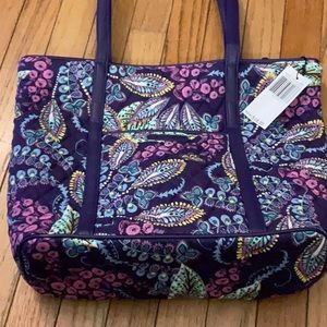 Small Trimmed Vera in Batik Leaves with matching Crossbody Wallet.